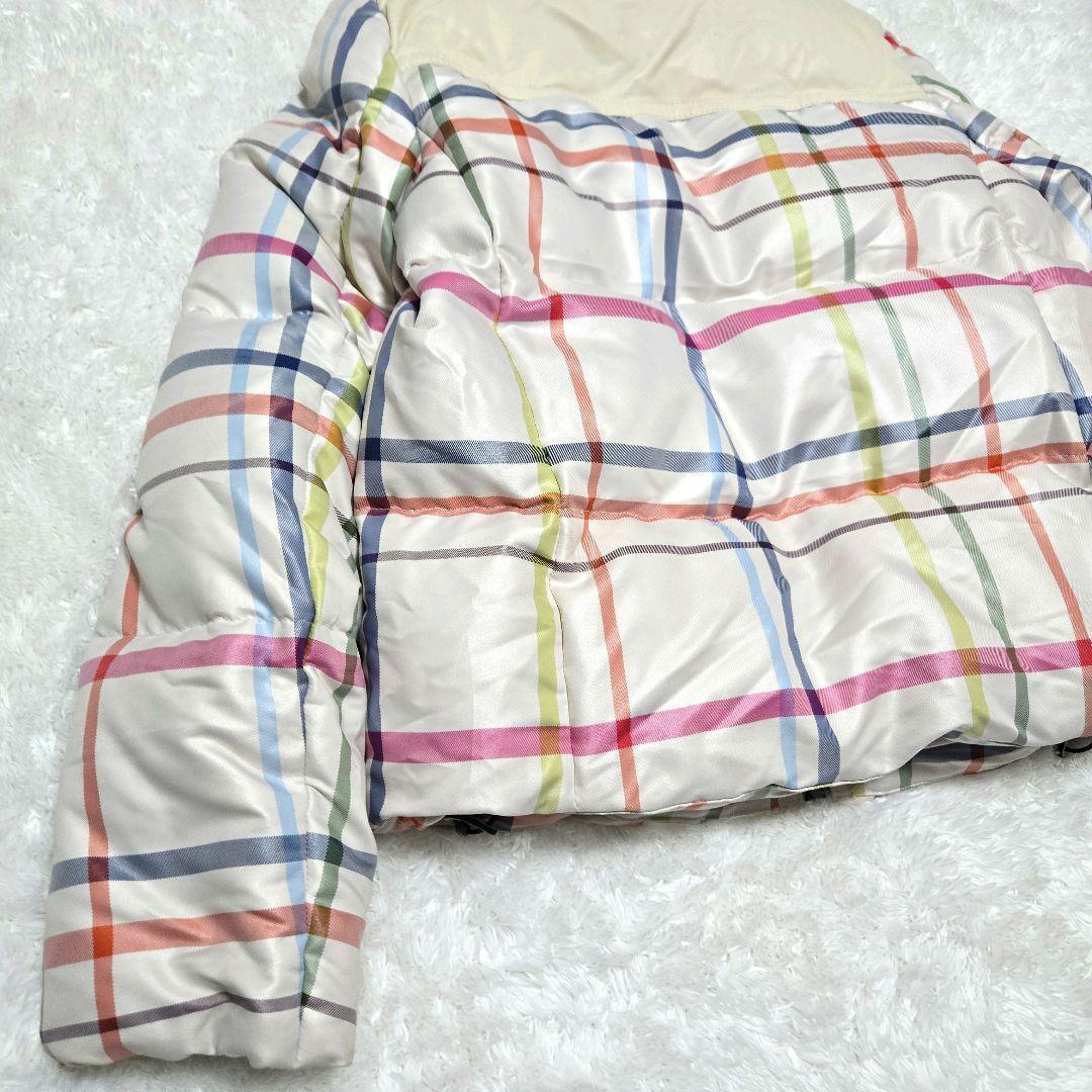 リクエスト品☆COACH ダウンジャケット ボア襟 羊革 マルチチェック S/P