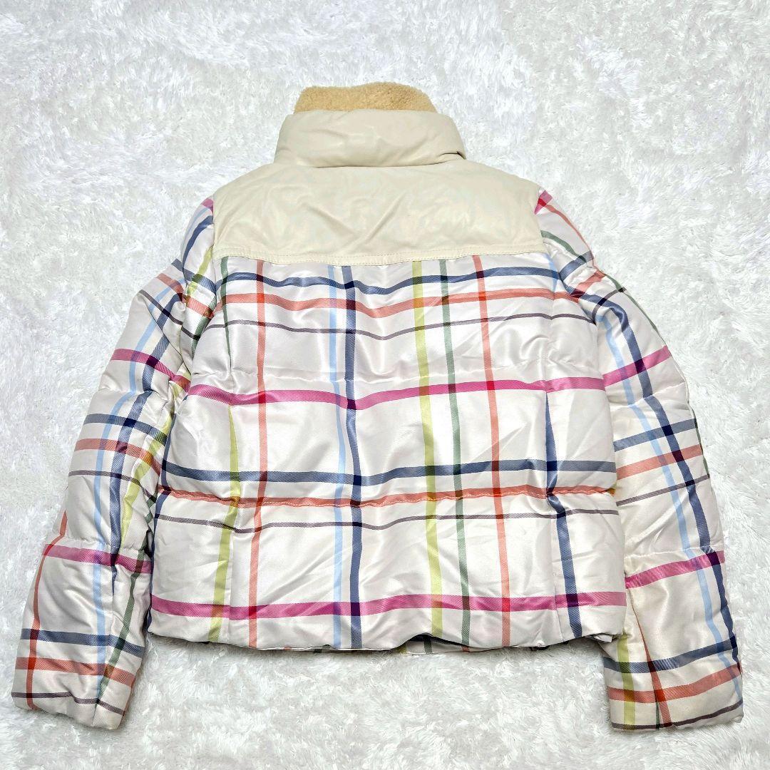 リクエスト品☆COACH ダウンジャケット ボア襟 羊革 マルチチェック S/P