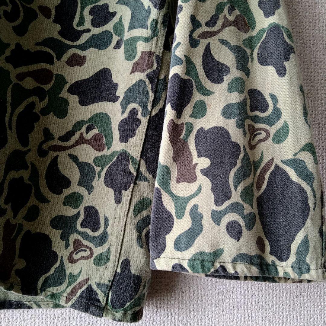 60s 70s ベオガムカモ ダックハンターカモ ミリタリー シャツ US36程