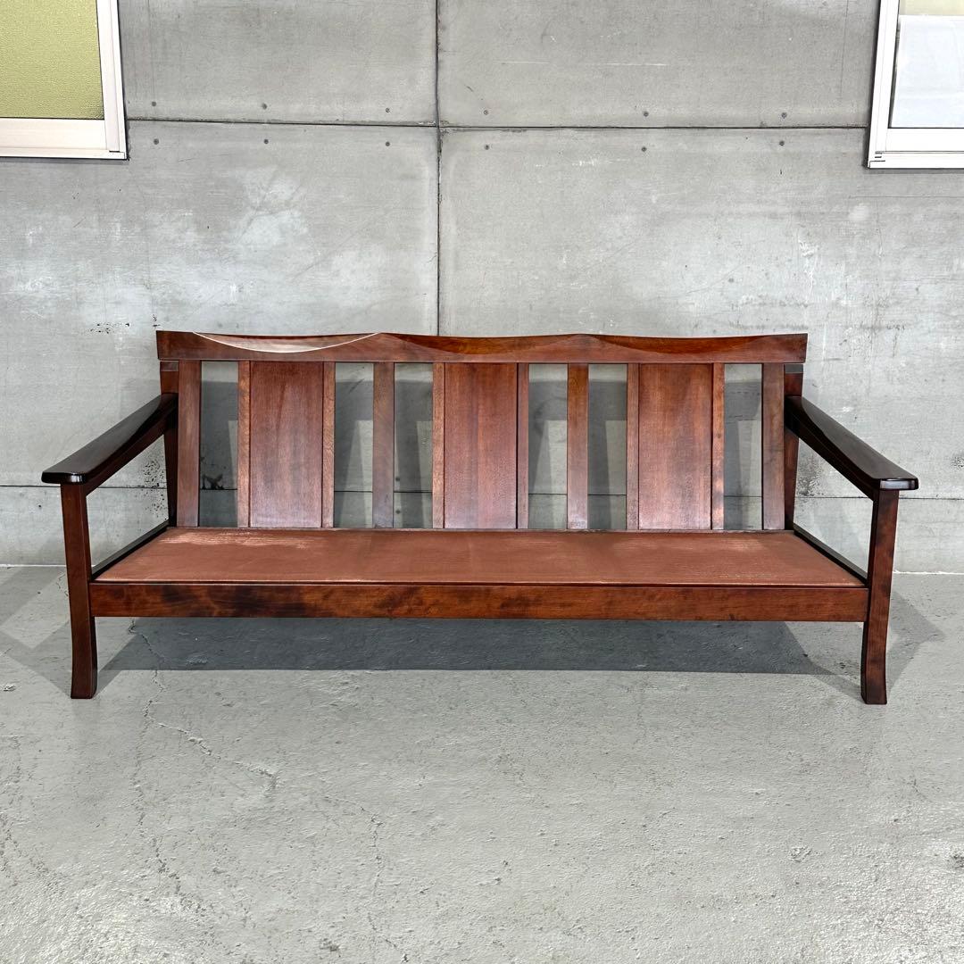 ★80年代★ モリシゲ 応接ソファ 3人掛け｜昭和レトロ 和モダン｜高級旅館仕様