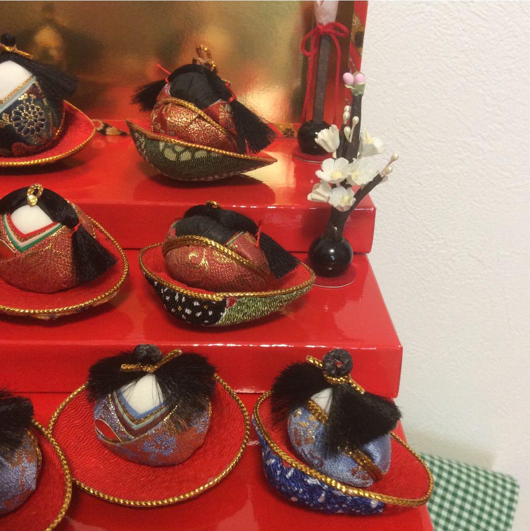 ちりめん金襴貝雛 3段飾り