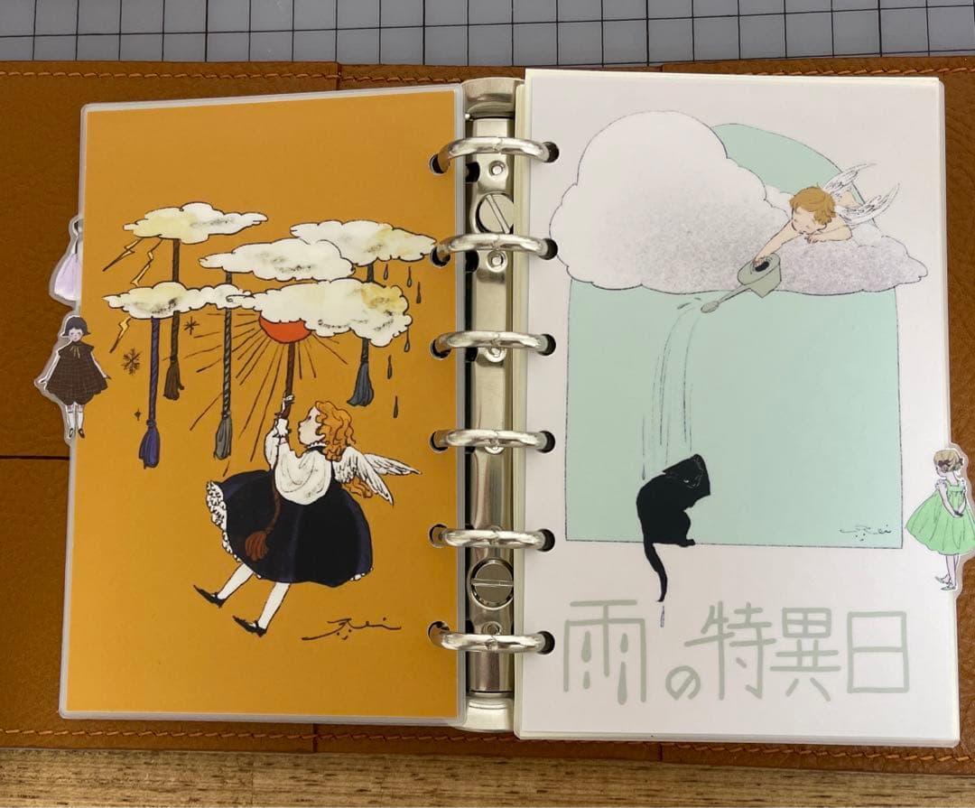 彫刻 本革ノート　ハンドメイド　女の子