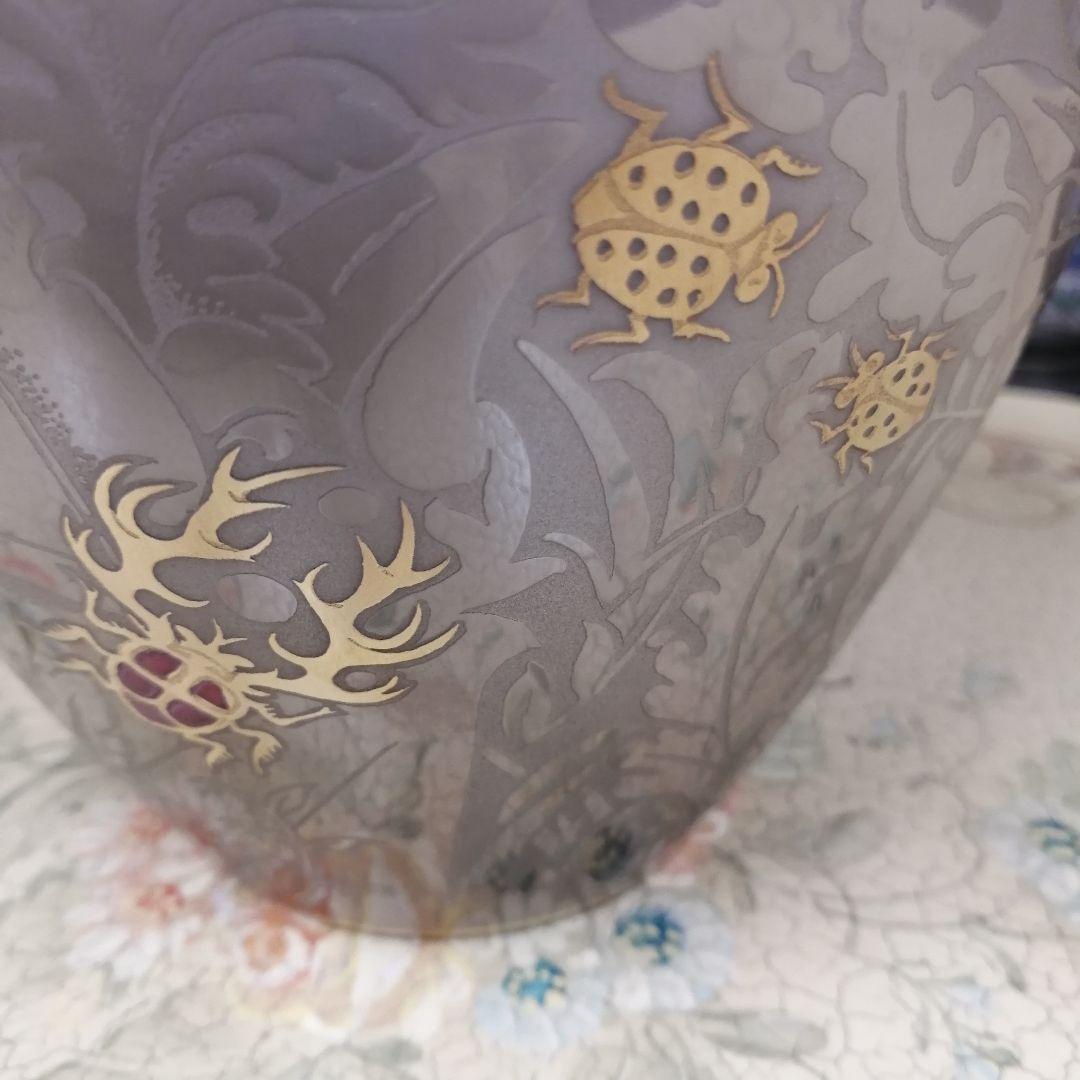 イタリア　アートモルベッリ　花瓶　金彩金蝕　陶磁器　蓋付き　飾り壷