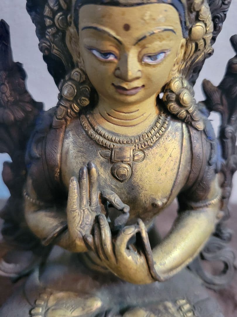 アンティーク　チベット仏像　銅製