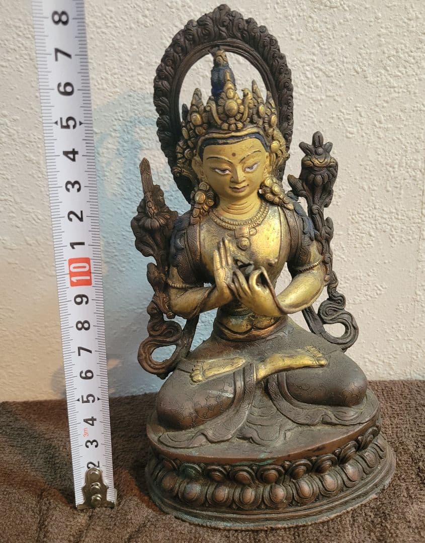 アンティーク　チベット仏像　銅製