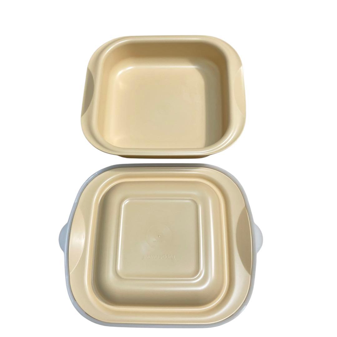 タッパーウェア　オーブンウェーブ　角型（大）イエロー　2個セット