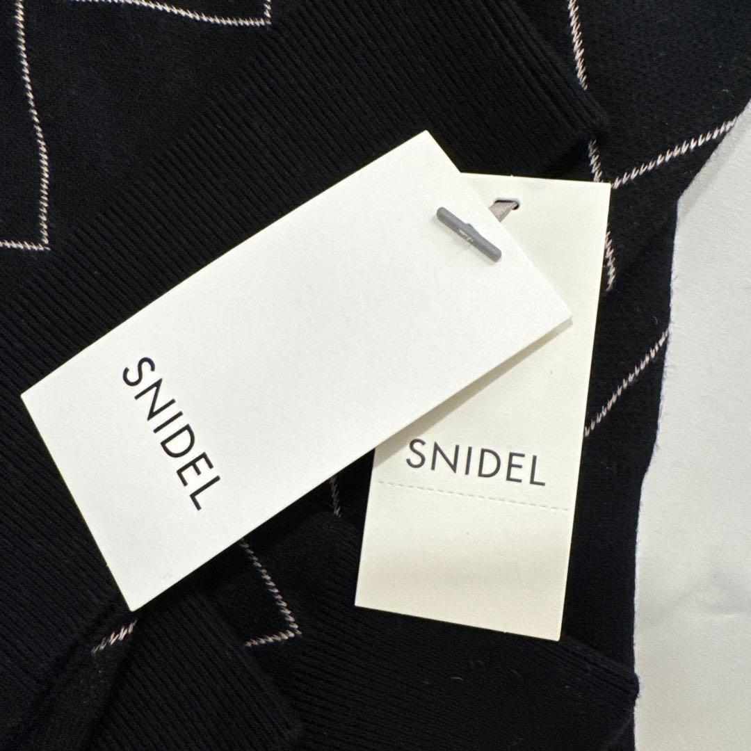 新品未使用　USAGI ONLINE限定アーガイルチェックカーディガン　ブラック