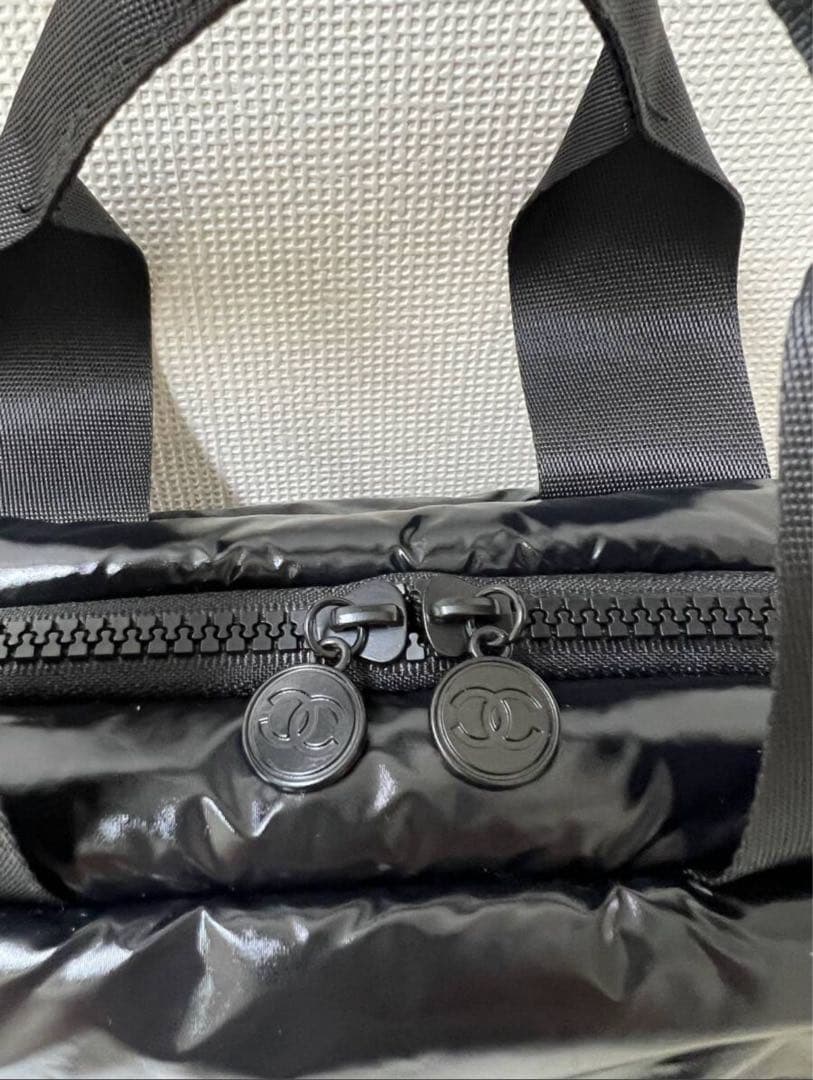 CHANEL ノベルティブラック ナイロンポーチ 約25cm