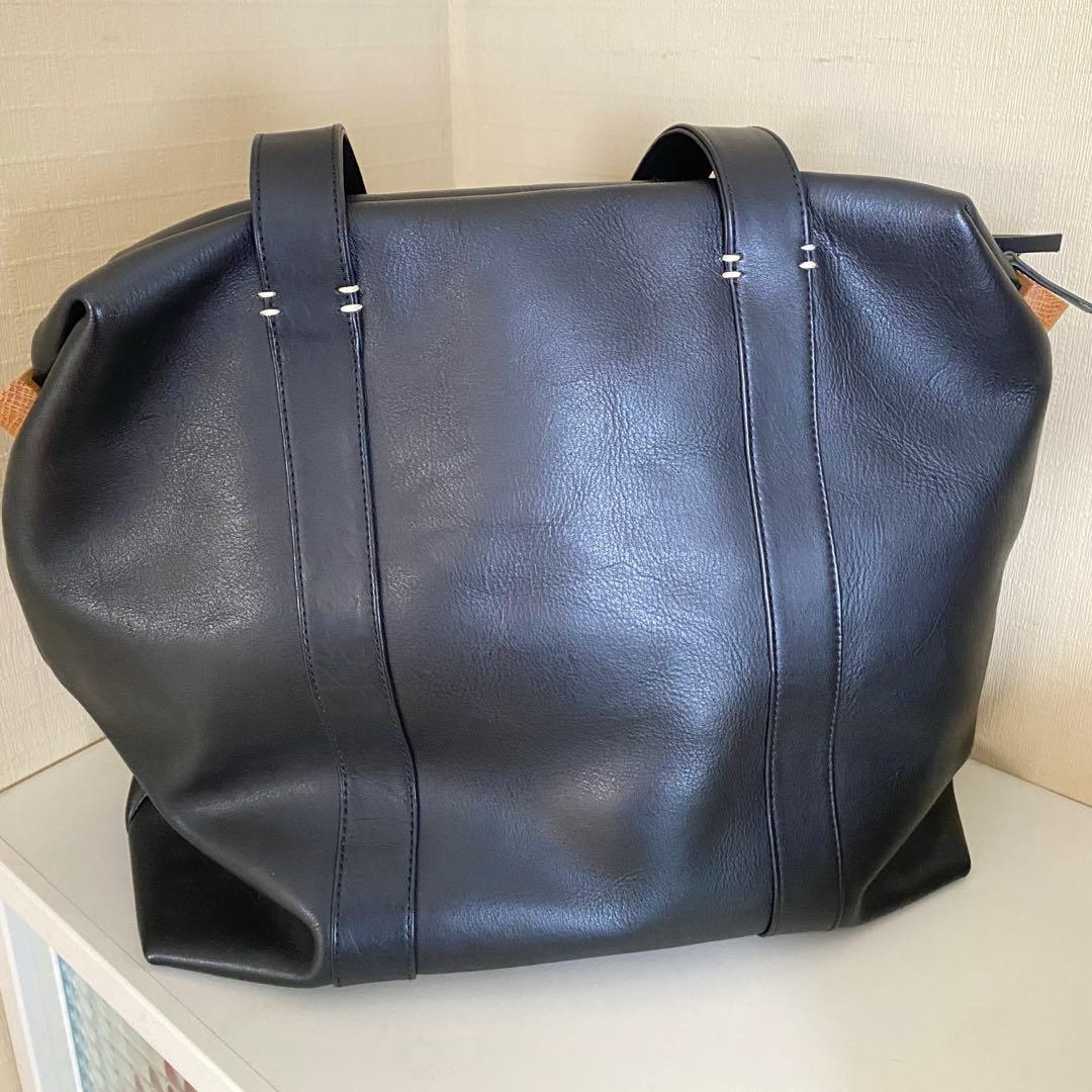 ユルク(yuruku) 本革　トートバッグ　黒　A4サイズ