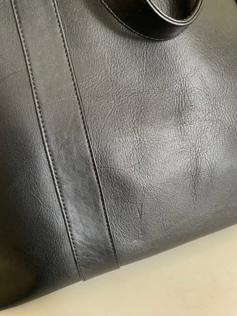 ユルク(yuruku) 本革　トートバッグ　黒　A4サイズ