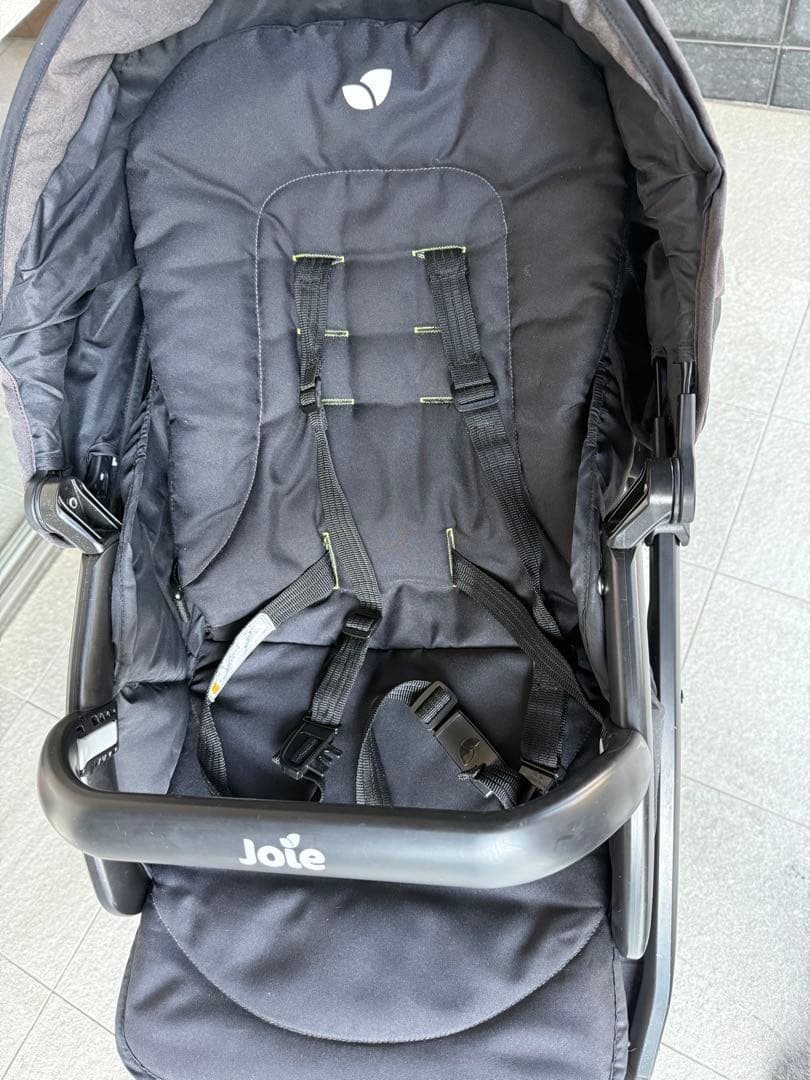 美品カトージJoie エヴァライトデュオ2人乗りベビーカー　レインカバー付き