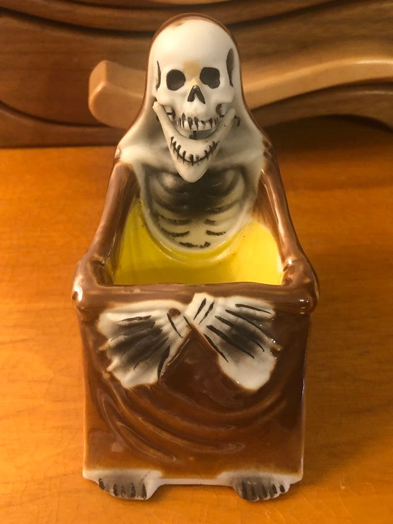 ビンテージ50s Japan スカル　髑髏　骸骨　死神　灰皿　レトロ　デビル