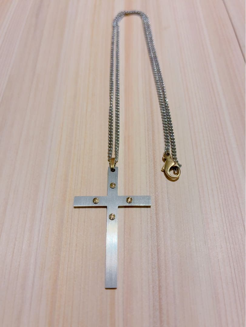 ドイツSPEIDELステンレス＋24Kメッキ『十字架』ペンダント: ヴィンテージ