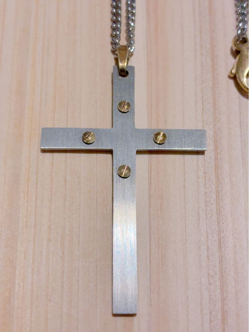 ドイツSPEIDELステンレス＋24Kメッキ『十字架』ペンダント: ヴィンテージ