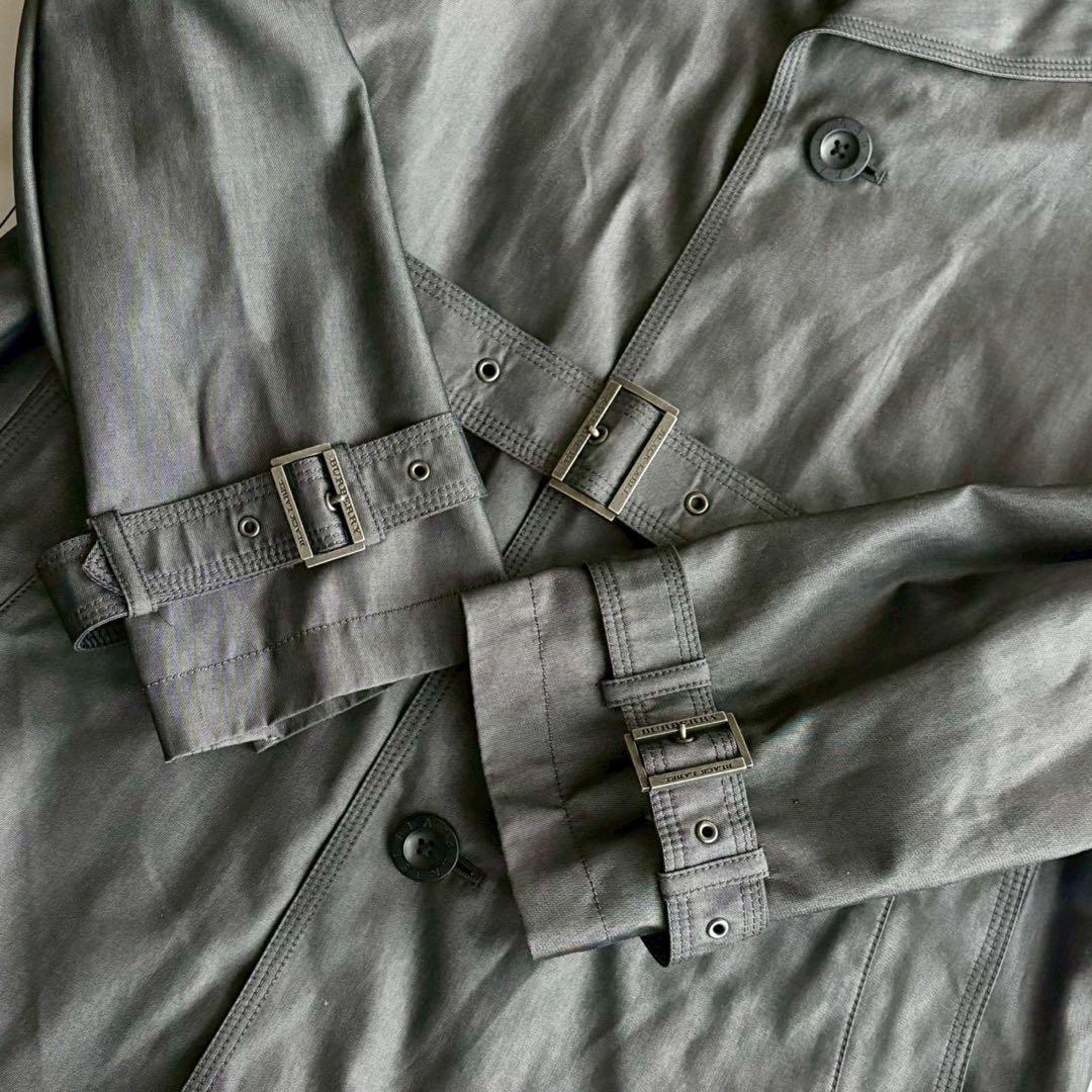 美品◆バーバリーブラックレーベル ライナー ベルト付 トレンチコート 光沢 XL