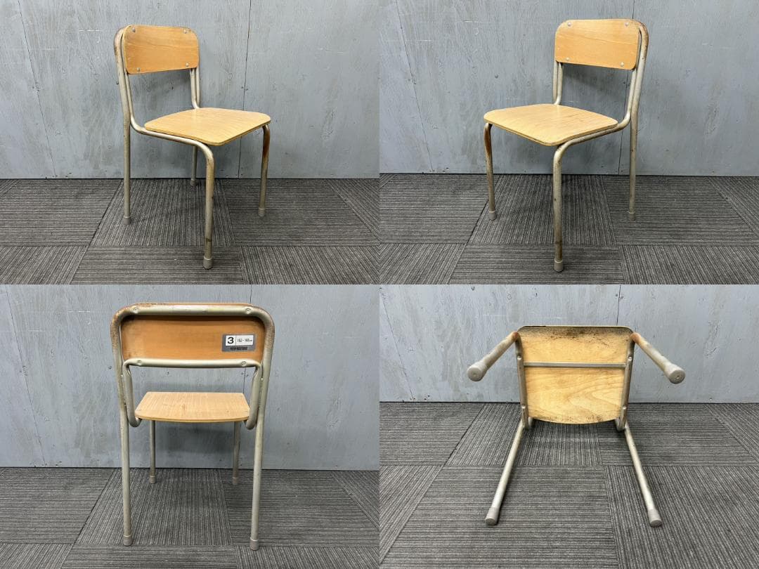 471◆格安配送地域あり◆ホウトク◆学童机・椅子4組(旧JIS3号)学校学習塾