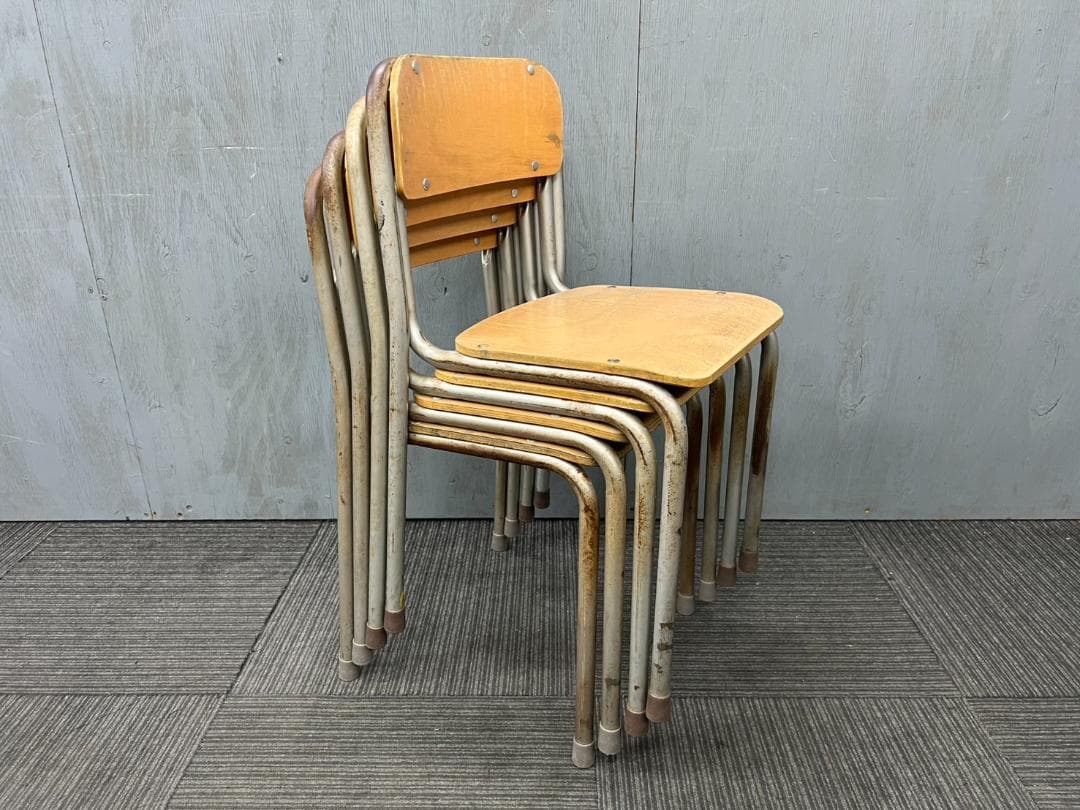 471◆格安配送地域あり◆ホウトク◆学童机・椅子4組(旧JIS3号)学校学習塾