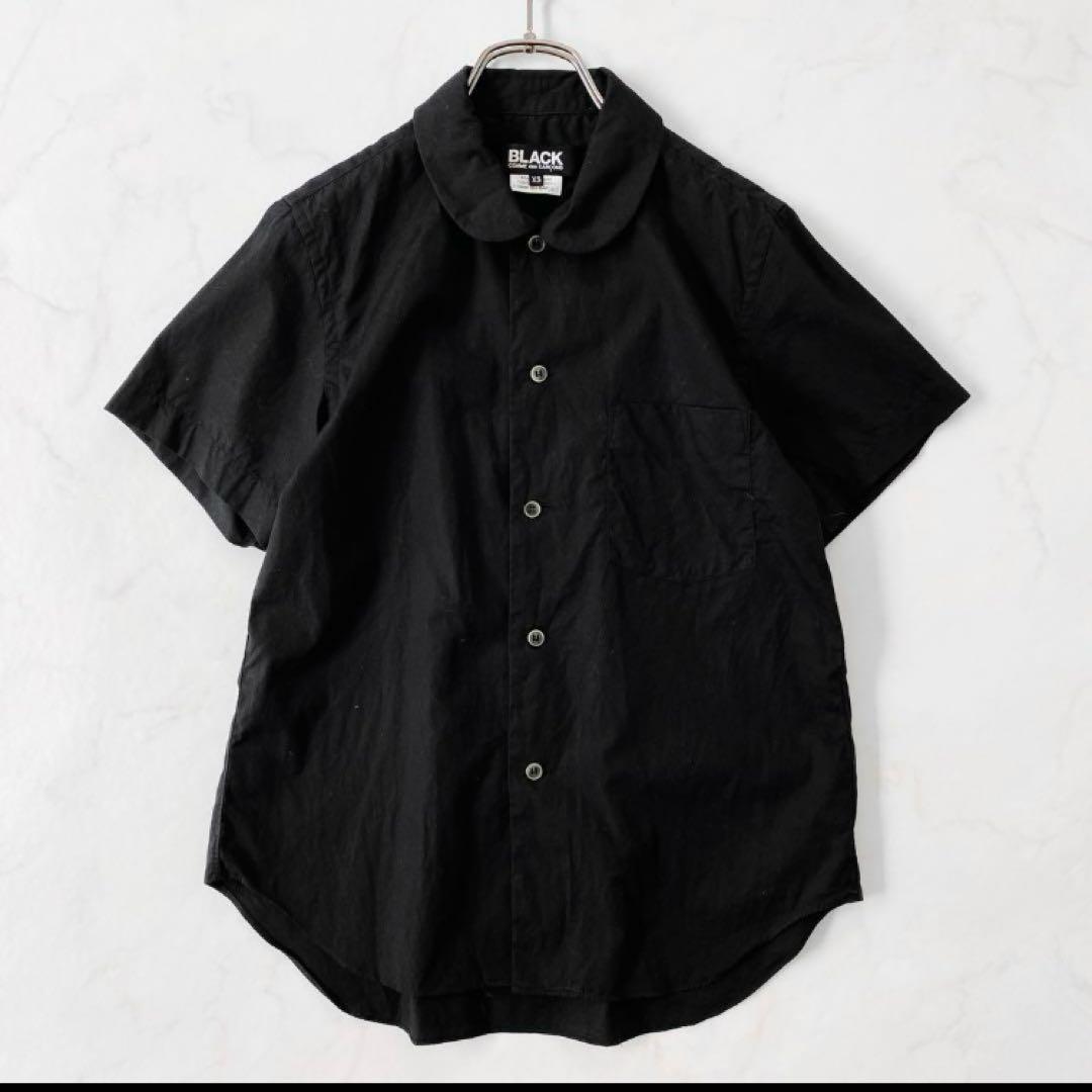 ブラックコムデギャルソン　丸襟シャツ　ブラック　XS