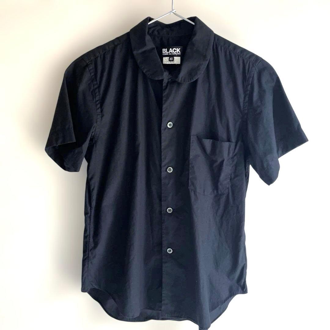 ブラックコムデギャルソン　丸襟シャツ　ブラック　XS
