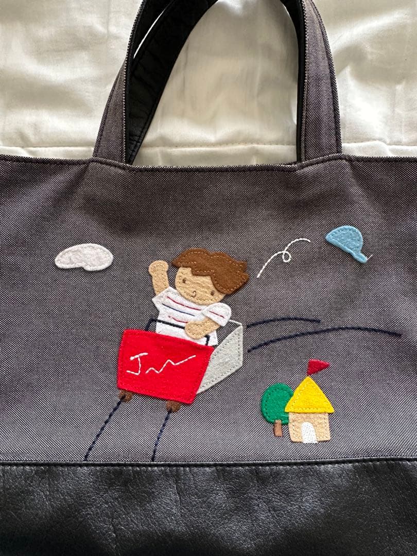 ファミリア 70周年 限定 ミニ デニム トート バッグ ブラック