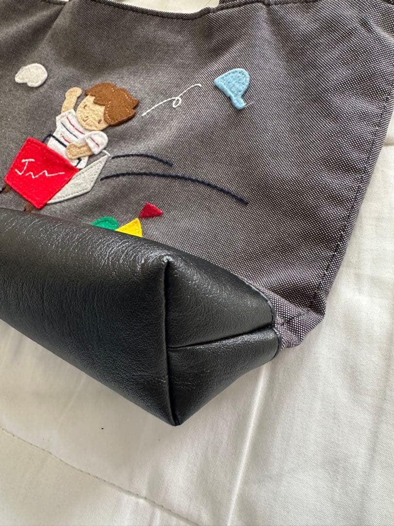 ファミリア 70周年 限定 ミニ デニム トート バッグ ブラック