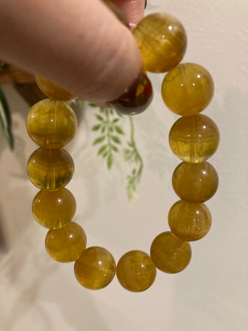 最高発色！光にかざすとキラキラ輝く！高品質ハニーフローライト14ミリ内径16.5