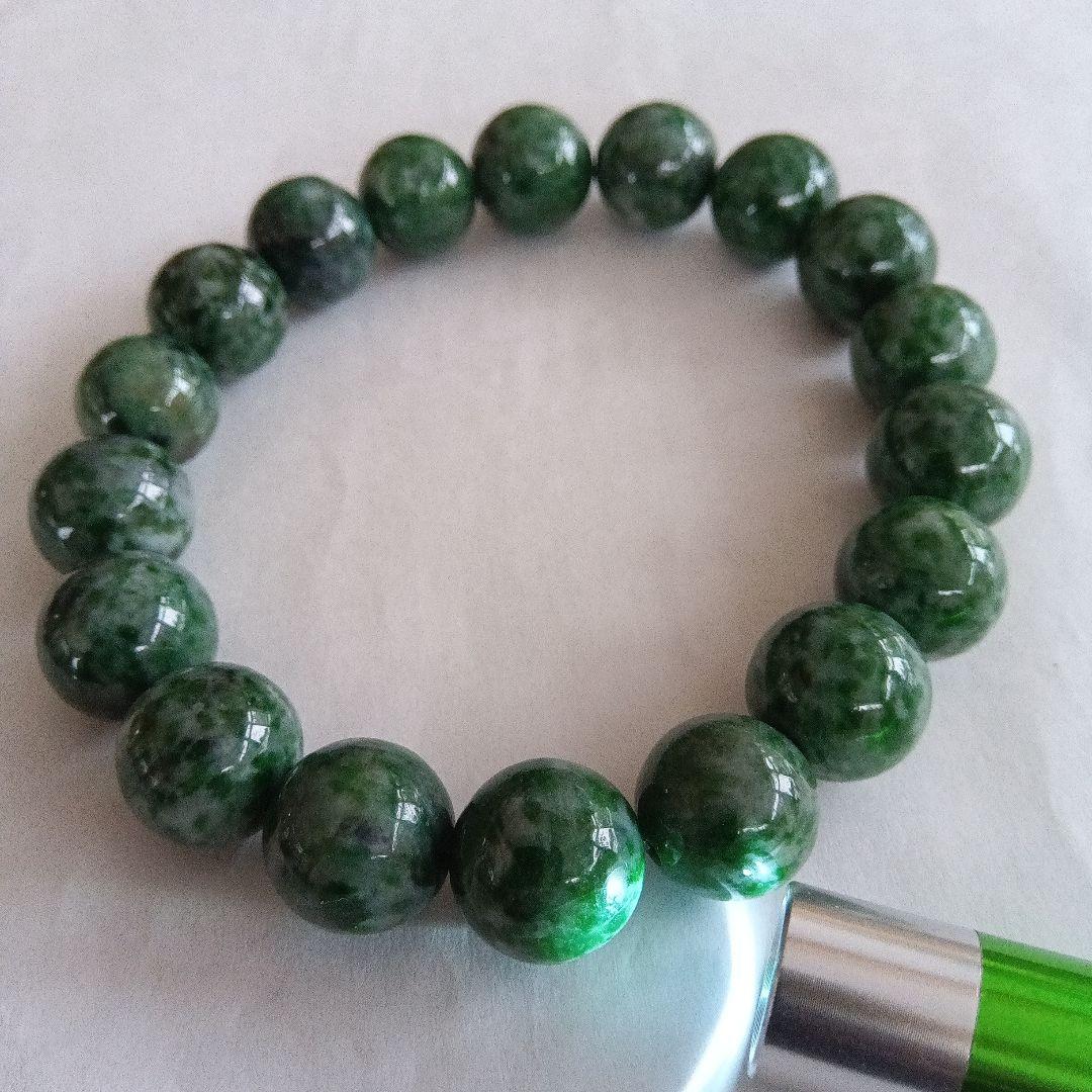 希少、最上級品、国石、綺麗色)糸魚川翡翠ブレスレット、13mm※新春値引中※