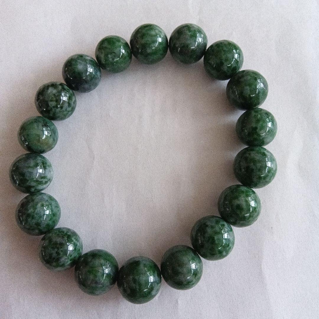 希少、最上級品、国石、綺麗色)糸魚川翡翠ブレスレット、13mm※新春値引中※
