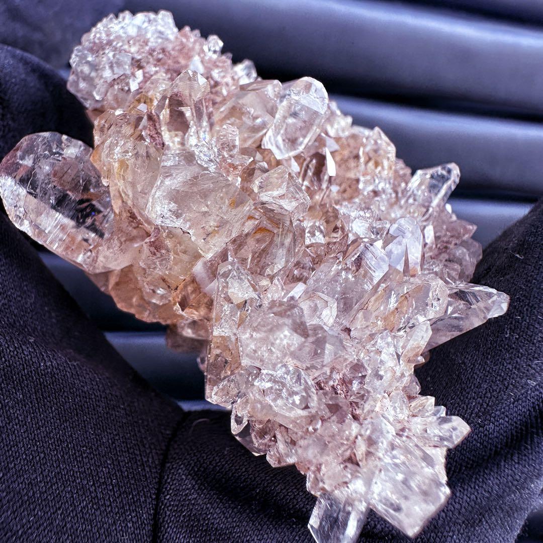 爆レア❗️高透明度❗️キラキラ♡ピンクレムリアンクォーツクラスター水晶A1542
