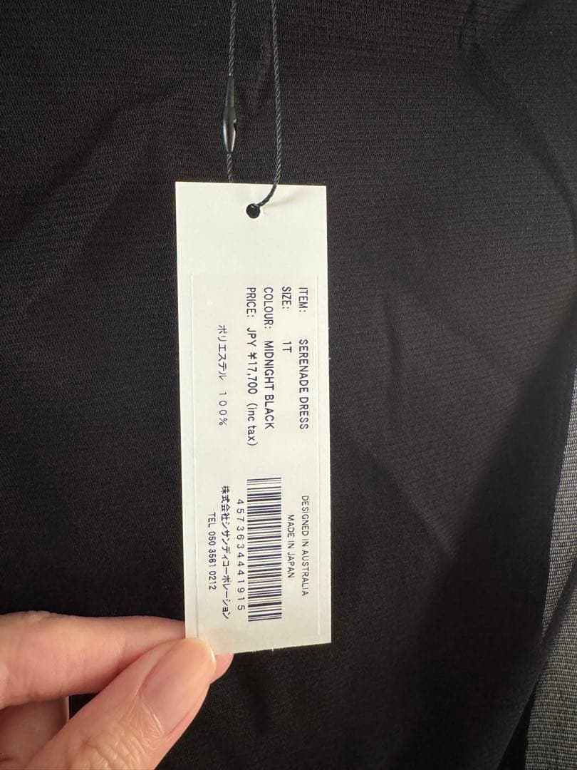 【試着のみタグ付き】sisandi SERENADE DRESS ブラック1T