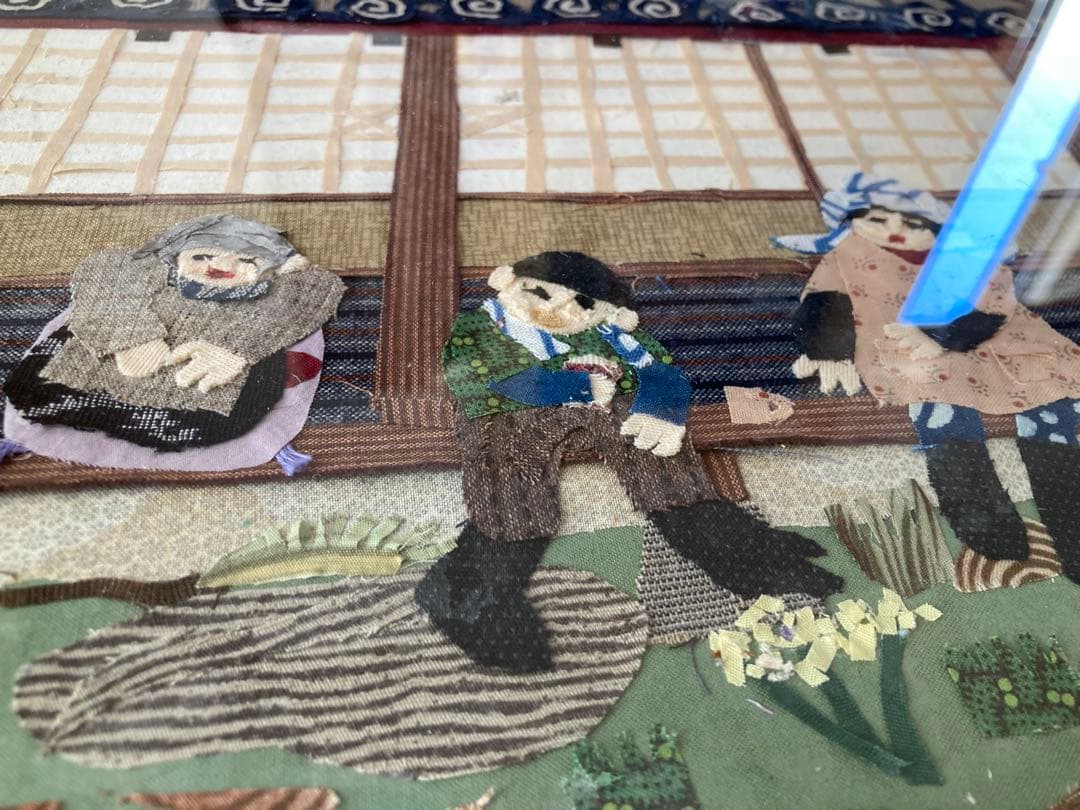 貼り絵　農家の風景 Ｆ8