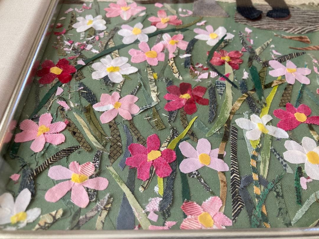 貼り絵　農家の風景 Ｆ8