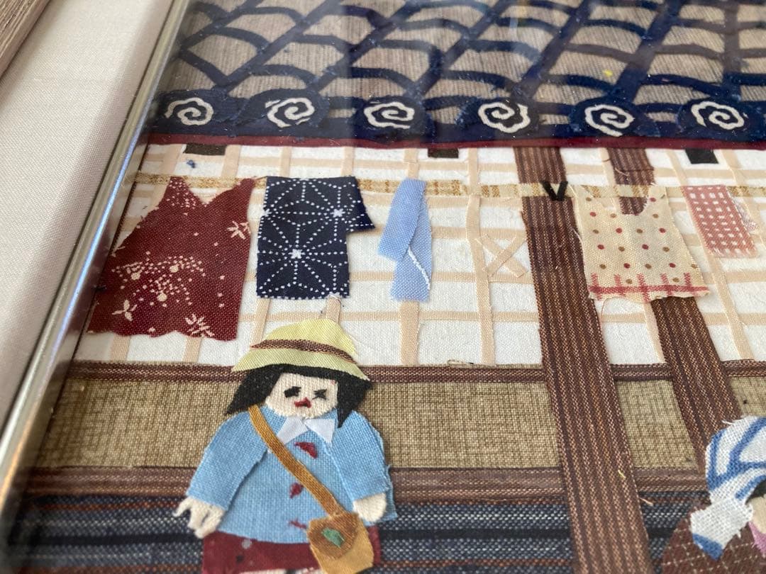 貼り絵　農家の風景 Ｆ8