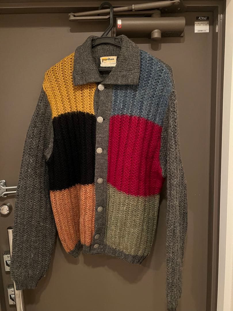 (ジュン様)1950'S puritan パッチワークニットカーディガン