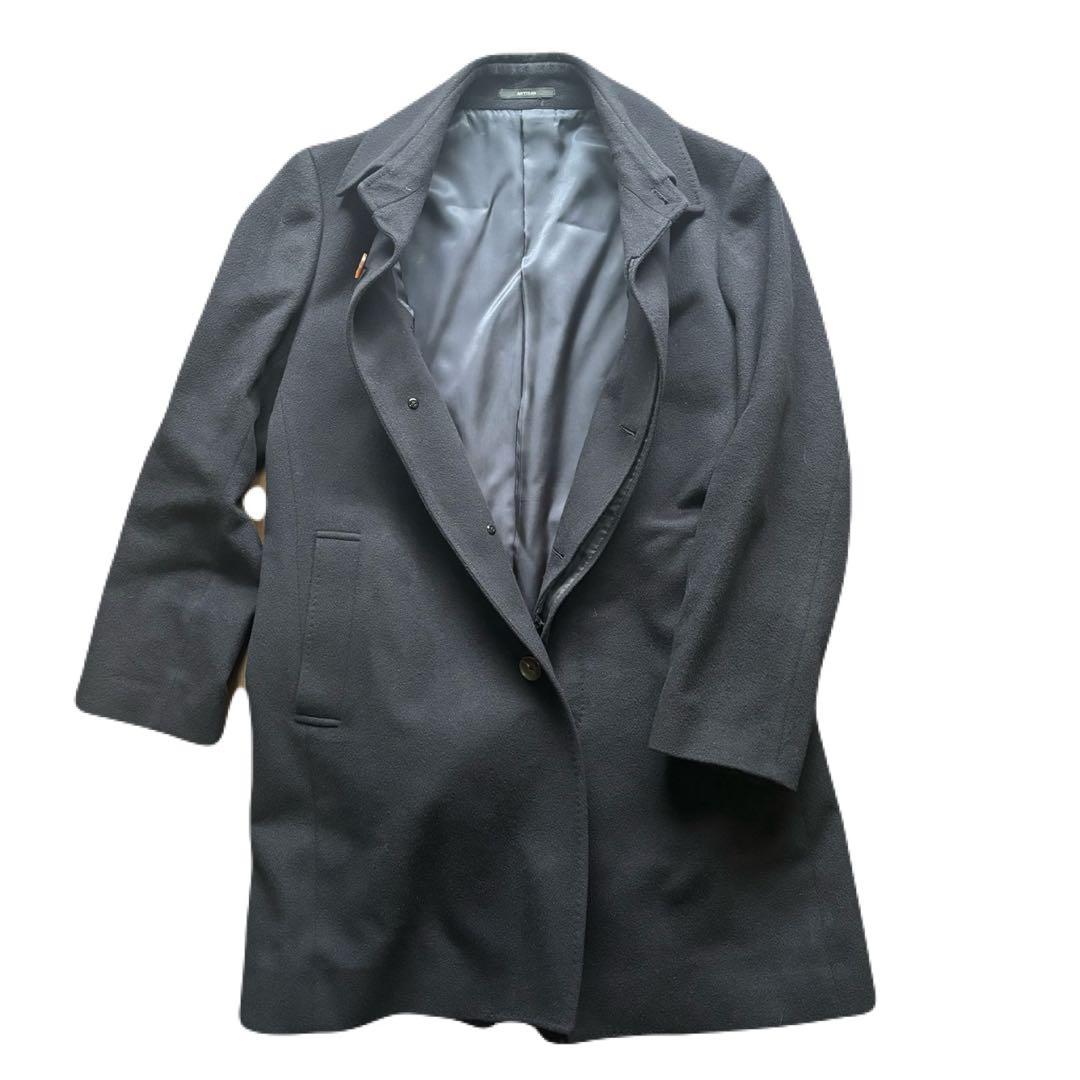 【美品】 ARTISAN アルチザン カシミヤ100% コート ネイビー M