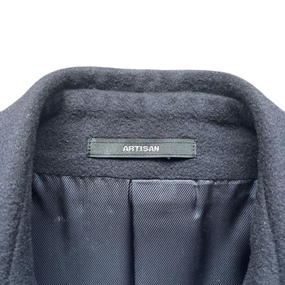 【美品】 ARTISAN アルチザン カシミヤ100% コート ネイビー M