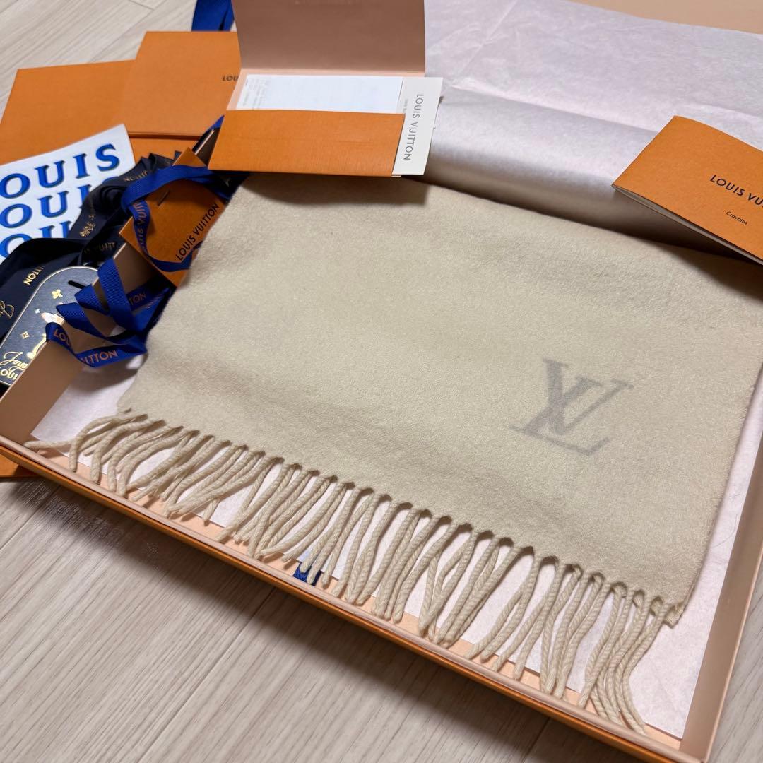 美品✨LV高級カシミヤマフラー❗️ヴィトンマフラー　カシミヤ　ヴィトン　マフラー
