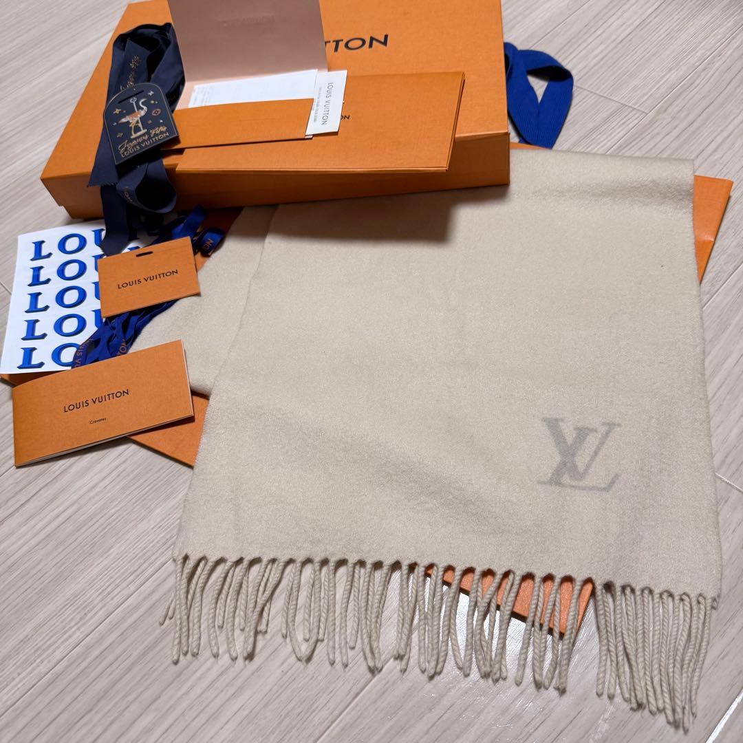 美品✨LV高級カシミヤマフラー❗️ヴィトンマフラー　カシミヤ　ヴィトン　マフラー