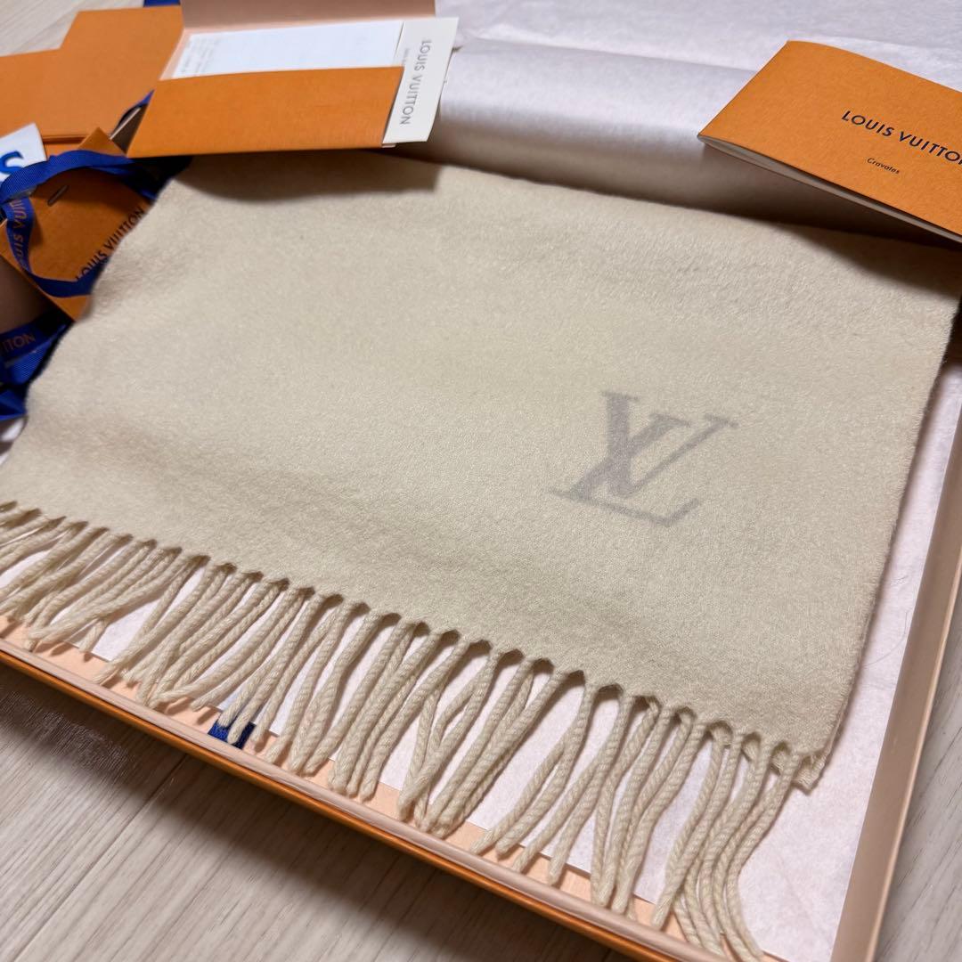 美品✨LV高級カシミヤマフラー❗️ヴィトンマフラー　カシミヤ　ヴィトン　マフラー