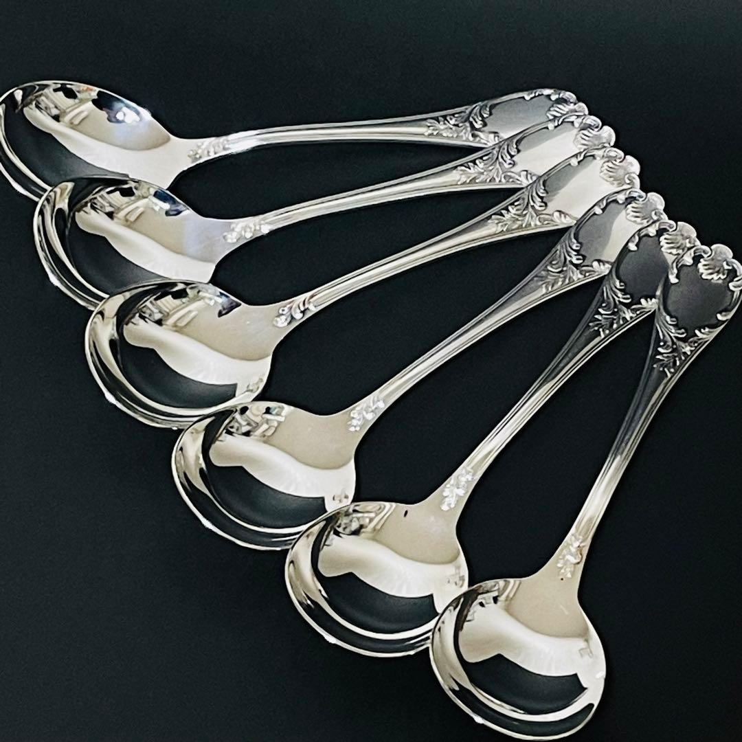 Christofle クリストフルシルバー マルリー スープ スプーン 6本