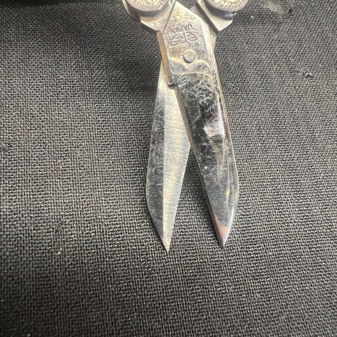 〇Bb右1183 ハサミ キーホルダー ステンレス製 シルバー　藤本ナイフ