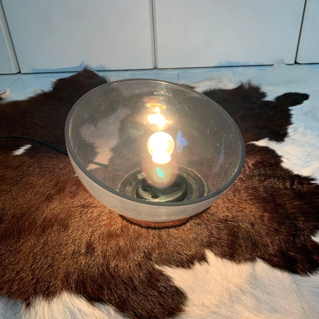 ☆ビンテージファニチャー！90's スモークアクリルボール型ランプ 間接照明