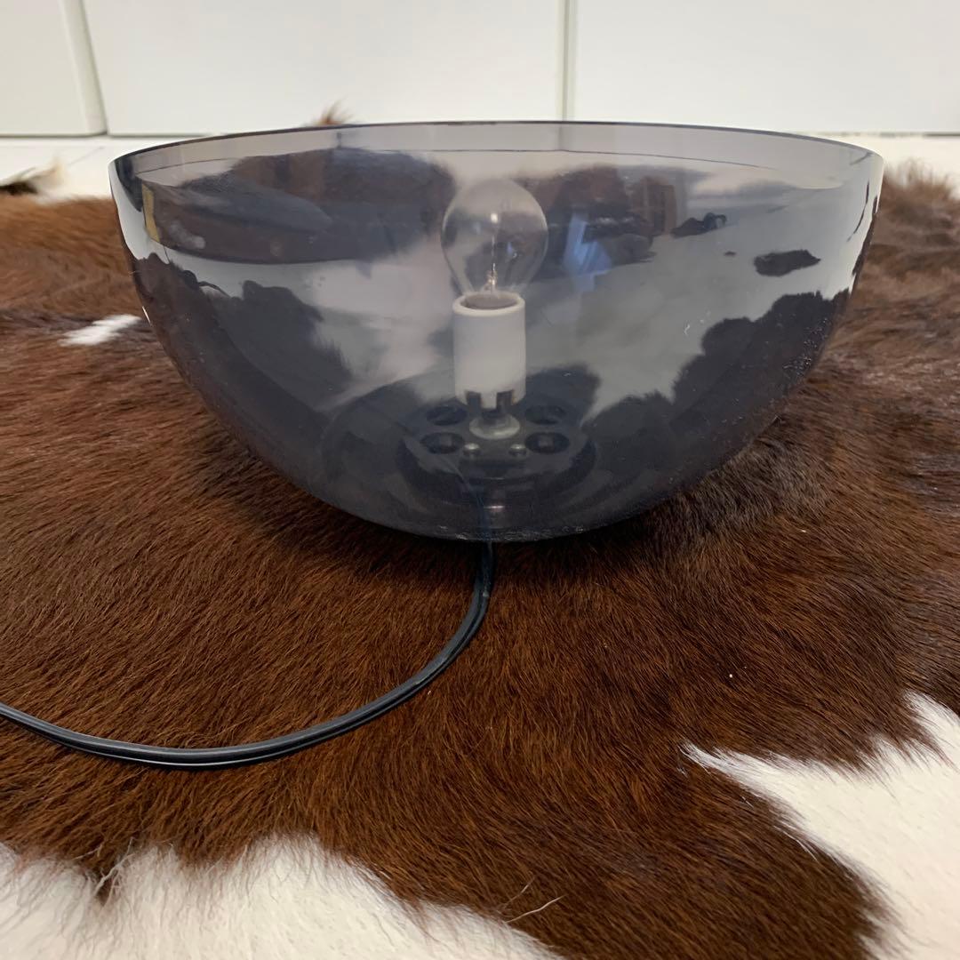 ☆ビンテージファニチャー！90's スモークアクリルボール型ランプ 間接照明