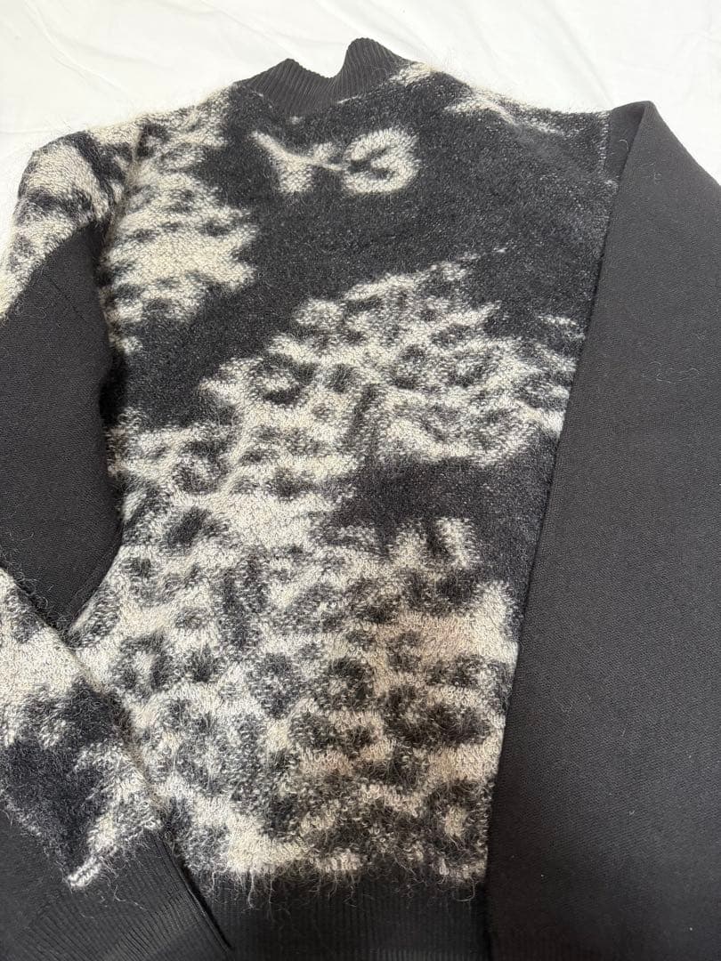 Y-3 レオパード柄 カーディガン XL