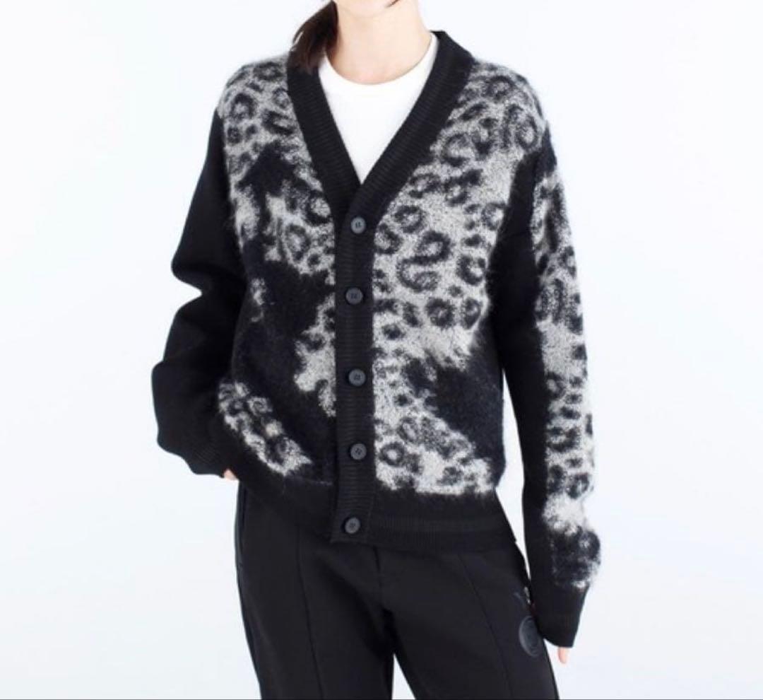 Y-3 レオパード柄 カーディガン XL