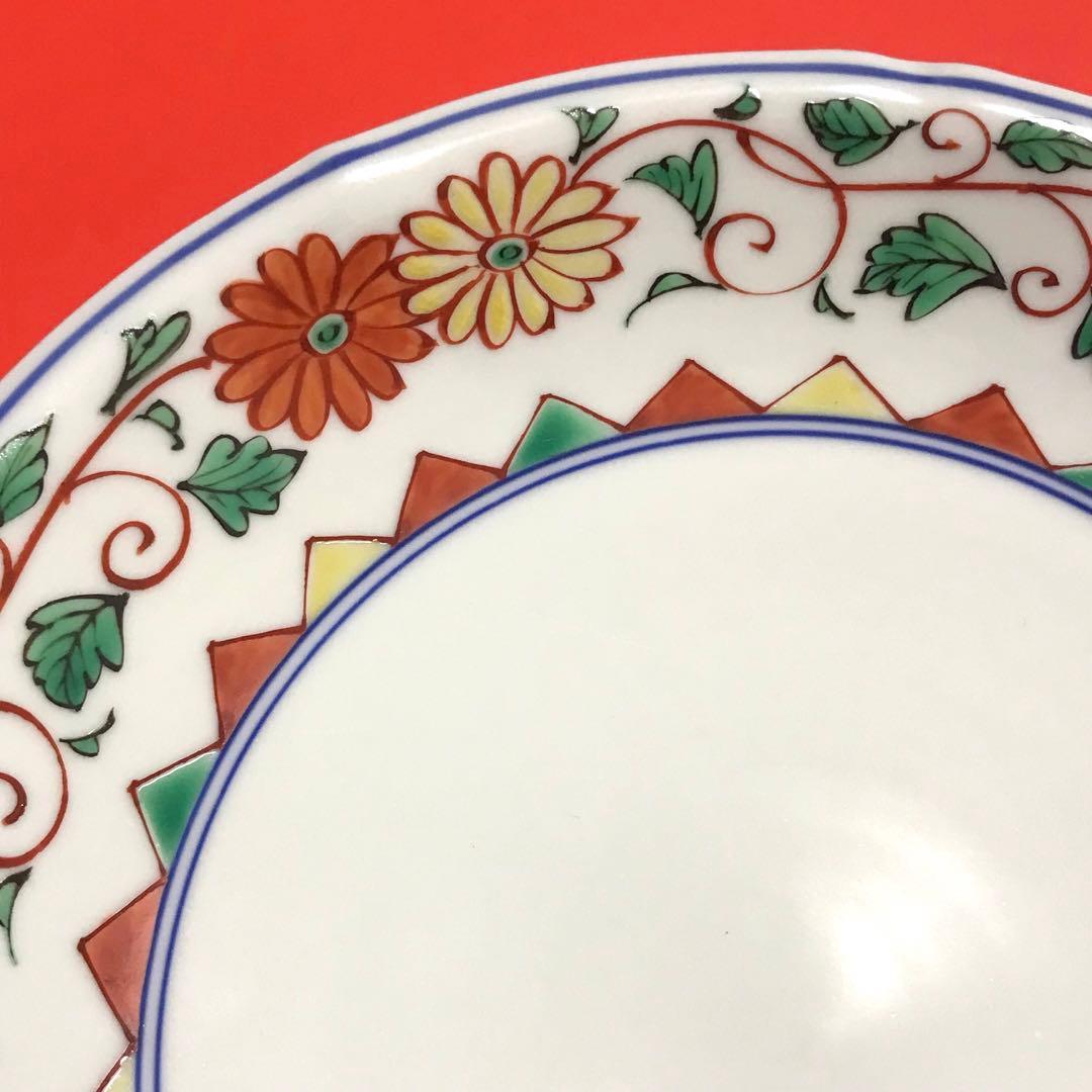 未使用保管品✨京焼 清水焼 高野 昭阿弥作 色絵花唐草紋 7.3号 中皿 単品