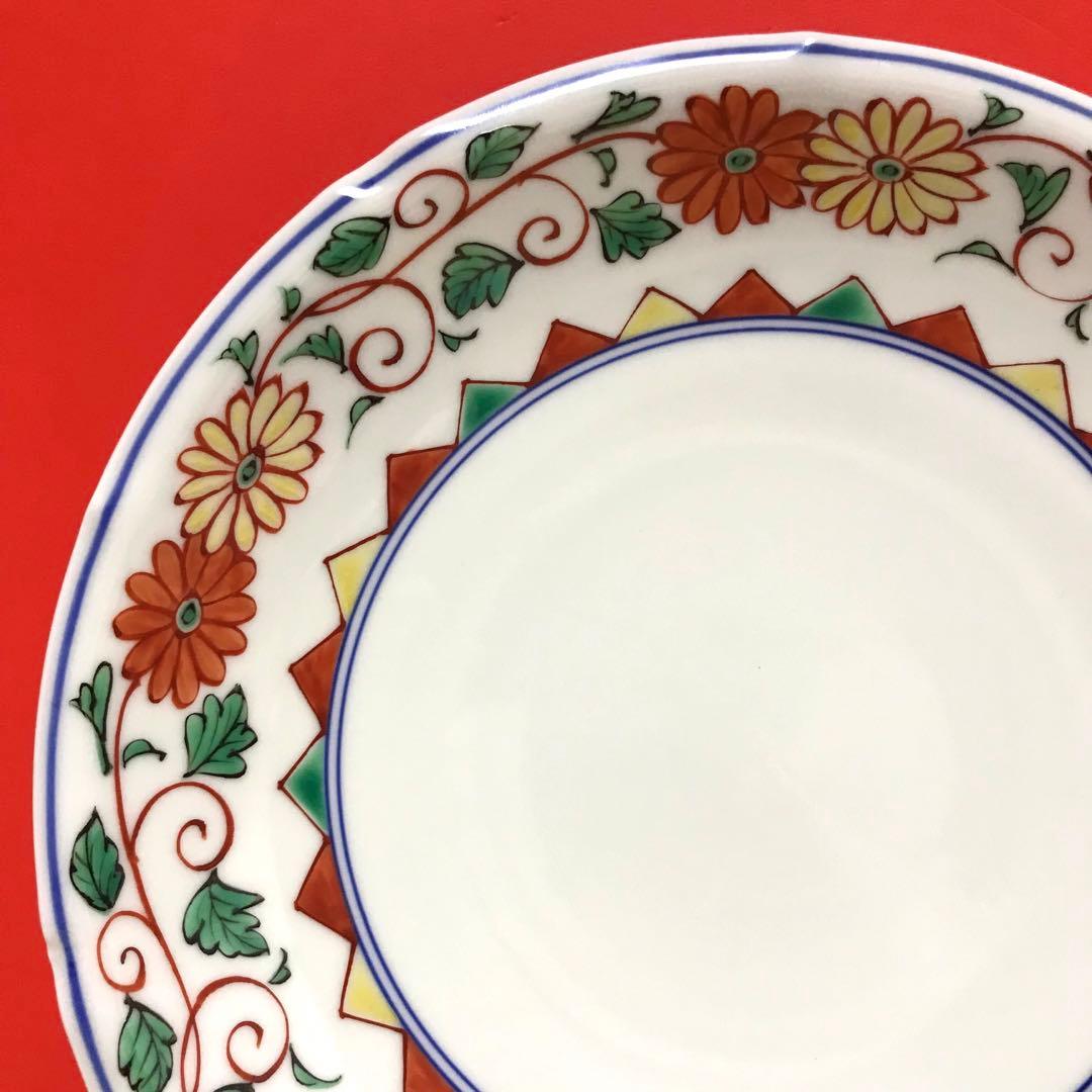 未使用保管品✨京焼 清水焼 高野 昭阿弥作 色絵花唐草紋 7.3号 中皿 単品