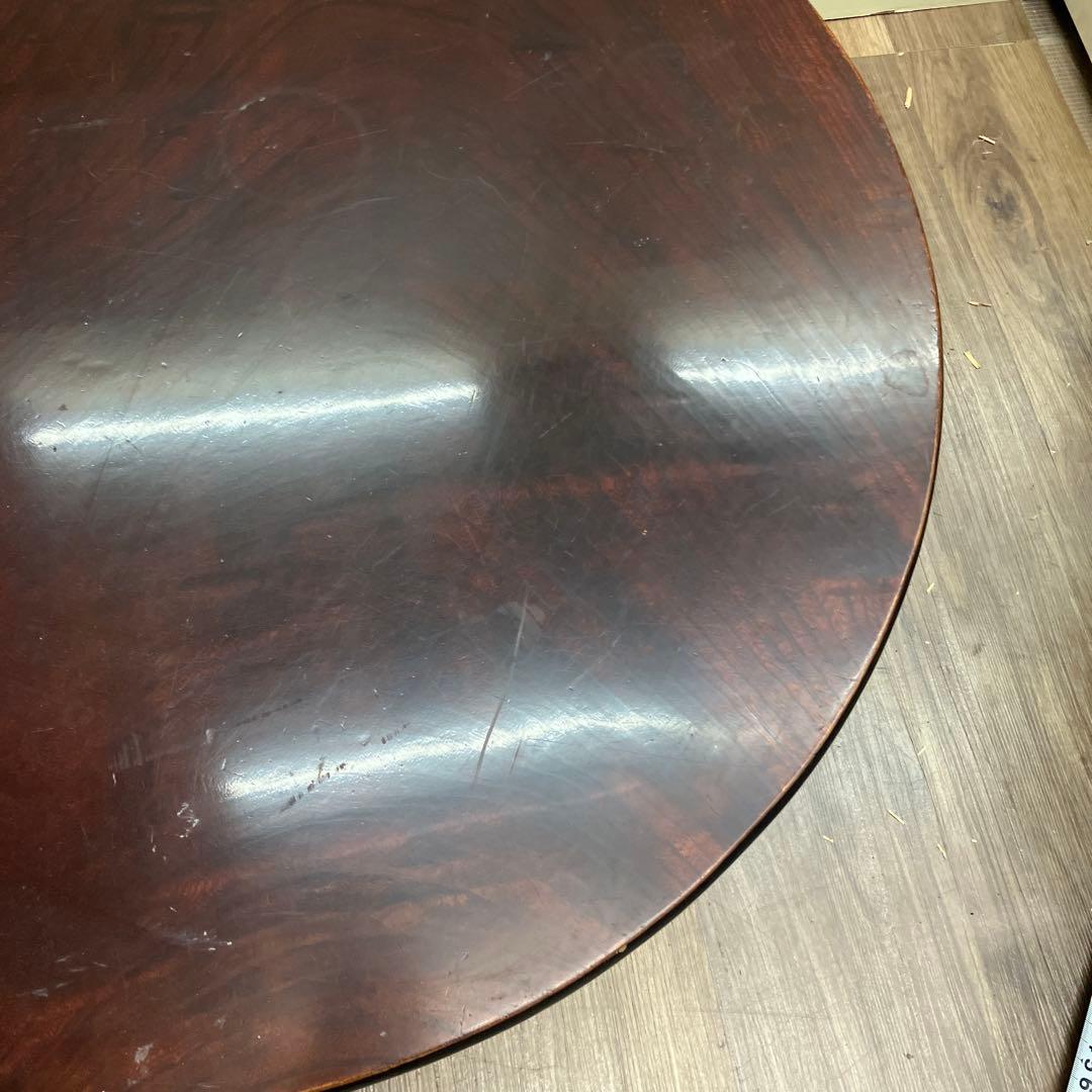 4F 木製 円形 ローテーブル 座卓 ちゃぶ台 アンティーク ヴィンテージ