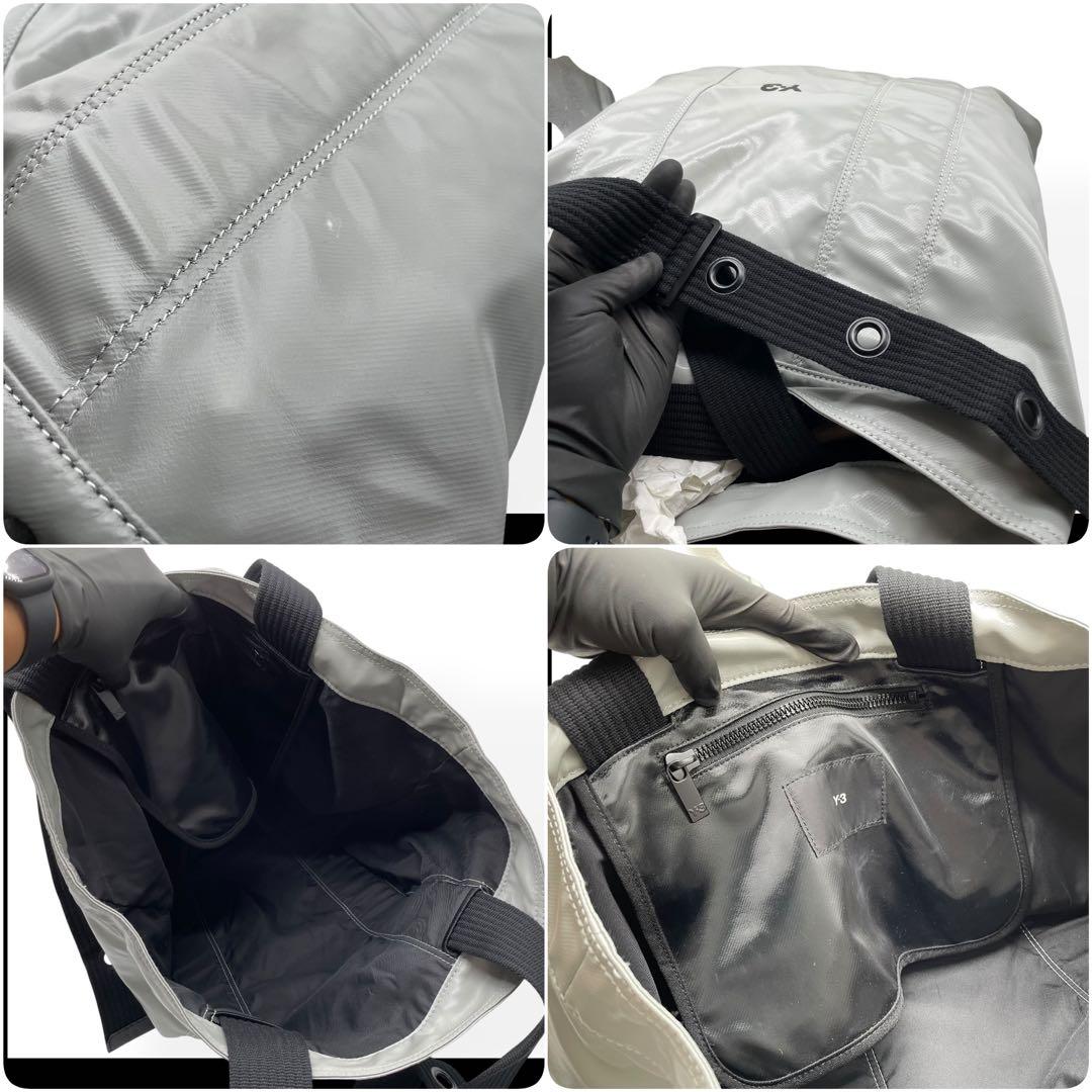 美品　Y-3　ワイスリー　UT TOTE　トートバッグ　特大サイズ　ライトグレー