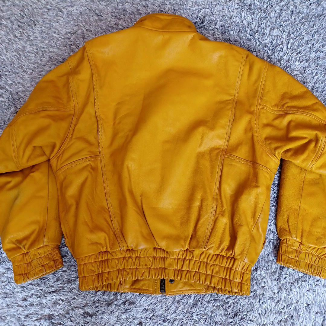 【希少】THE BIKE Daito オールレザーライダース イエロー Lサイズ